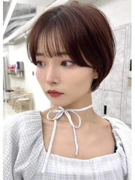 アッシュ 茗荷谷店(Ash) 茗荷谷ショートカット韓国ダブルカラー顔周り前髪カットボブ