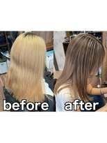 ラル(Lull)&nbsp;グレージュバレイヤージュ/活性酸素除去/髪質改善/個室美容室