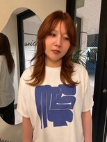 ユニコ(unico)&nbsp;オレンジヘア/ハッシュカット/レイヤーカット