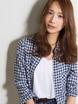 ヘアデザイン ソラ(Sola)&nbsp;カジュアルテンダーブラウン×ウェーブロング+センターパート