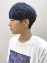 ラパンセ ブルー(LA PENSEE BLEU)&nbsp;【LA PENSEE】マニッシュエッジショート ネイビー くすみブルー