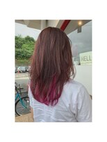 アモヘアー 城山店(amo hair) : インナーカラー ビビットピンク