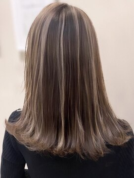 オーブ ヘアー トム 小針店(AUBE HAIR tom) 【AUBE HAIR】パールモーブグレージュ_ニュアンスハイライト