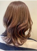 20代30代ナチュラルくびれボブ毛先パーマ肩ラインモテ髪