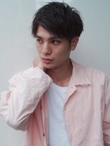 レジュアル(RESSUAL)&nbsp;スーツ短髪ツーブロック束感モテる黒髪シークレットパーマ流行