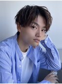 ツイストスパイラルメンズマッシュツイストパーマツーブロック