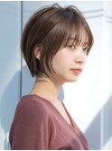 前髪あり大人小顔ショートボブ 30代40代50代【AIN.表参道】川原
