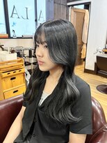 ララ(LALA)&nbsp;イヤリングカラー　グレー×ブルーブラック