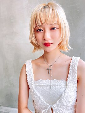 シエスタ(Siesta) 【siesta】イエローブランドxくびれレイヤーボブ