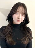 韓国風/レイヤー/小顔/前髪カット/髪質改善/グレージュ/透明感