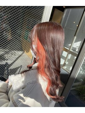 ルフレ 新宿歌舞伎町店(Reflet) インナーカラー/オレンジ/ビビッドカラー/ブリーチ