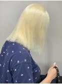 14987ホワイトアッシュ抜きっぱなしブリーチホワイトブロンド
