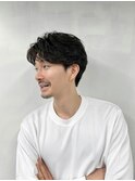 センターパート/アップバング/ビジネススタイル/メンズサロン
