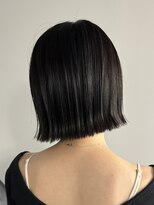 ラフ 新宿(Laff)&nbsp;大人ボブ　切りっぱなしボブ　暗髪スタイル　縮毛矯正　美髪