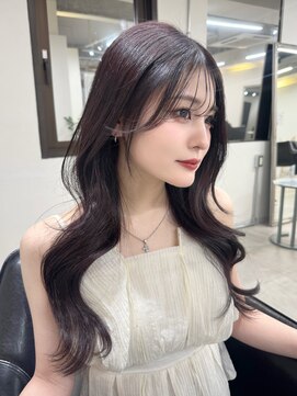 クレム 博多駅店(ChLem) ミディアムレイヤー 艶カラー 暗髪 韓国風 髪質改善 福岡美容室
