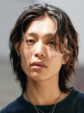 フィフス 渋谷(fifth) 渋谷ニュアンスパーマメンズカットセンターパートウルフ30代