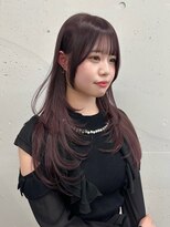 シーク 天神(SEEK)&nbsp;松尾菫菜/レイヤーカット/ボルドーカラー/韓国ヘア