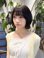 ロンドアジュール 横浜(Lond azur)&nbsp;グレージュブラウン/ミディアムレイヤー/韓国巻き/顔周りカット