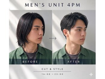 メンズユニットピーエムフォー 長町南店(UNIT  PM4)の写真/【23時まで営業！】忙しい「大人男性」でも通いやすい！第一印象を決める清潔感のあるスタイルに★