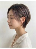 透明感ハイライト白髪ぼかしグレージュ30代40代50代