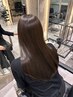 前髪カット+ケアカラー+内部補修トリートメント