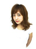 ミディアムな小顔ゆるカール (北澤）