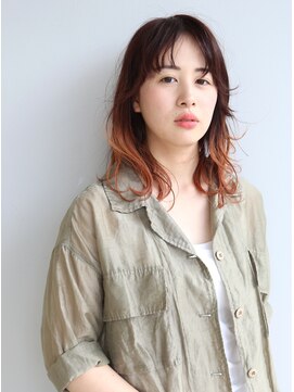 エンクル ヘアサロン(encle hair salon) オレンジグラデーション