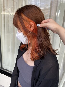 トナリ(tonari) orange brown × orange