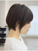 黒髪/グレーベージュ/レイヤーロング/前髪パーマ[西船橋/津田沼]