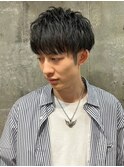 マッシュショート ツーブロック メンズショート 黒髪 爽やか