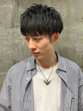 アルフレッド 平針店(alfRed) マッシュショート ツーブロック メンズショート 黒髪 爽やか