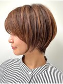30代40代大人女性/前髪ありショートボブ/ショートヘア/髪質改善