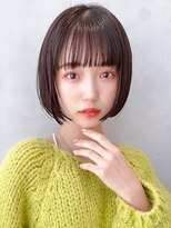 Say.ショートボブアッシュブラック丸みショートボブ韓国ボブ青山