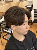 ニュアンスパーマ/毛流れパーマ/センターパート