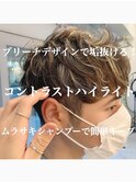 メンズ☆刈り上げショート☆ブリーチデザイン/ニュアンスパーマ