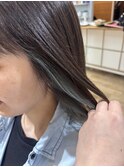 インナーカラーのリーフグリーン♪