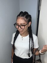 ヘアー アレス(hair ales)&nbsp;コーンロウ コーンロウ6本 極太コーンロウ ヘアセット
