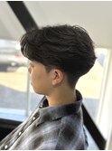 メンズセンターパートフェザーパーマ群馬高崎眉毛韓国