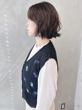 モリオ(morio) *外ハネボブゆるふわパーマボブ大人ボブ顎ラインボブ30代40代