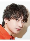 ラウンドマッシュシースルーフェザーショートウルフ