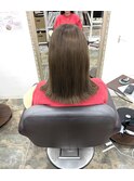 赤みを抑えて艶が続く。オリーブカラー×集中トリートメント