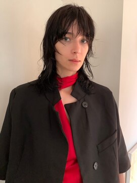 ペレ 原宿(PELE) ダークパープルナチュラルショート夏のヘアアレンジ原宿