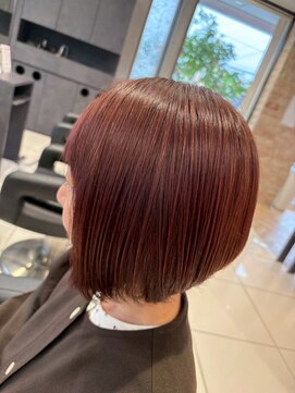 アース 南福島店(HAIR&MAKE EARTH) ショートボブ×pinkbeige