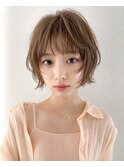 札幌|大人のくびれショートボブ×ベージュカラー