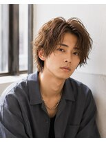 MEN's Baguz MEN'Sカット/ MEN'Sパーマ/ MEN'Sカラー 色気ニュアンスパーマ×韓国風ミディアムレイヤー束感メンズヘア