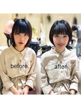 シアン 栄店(CYAN.) 似合わせカット×小顔ショートボブ【RBY blanc蔵谷】