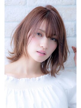 エルデ ナインズ ヘアー スタンド 川口店(elde 9's HAIR STAND) イメチェンフォギーベージュ耳かけ毛先パーマ厚めバング