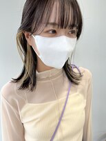 ヘアー アイス 御器所本店(HAIR ICI) イヤリングカラー×ホワイトベージュ