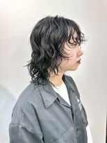 ヴェイン 渋谷(vain)&nbsp;ウルフカットショートウルフパーマメンズライク顔まわりカット