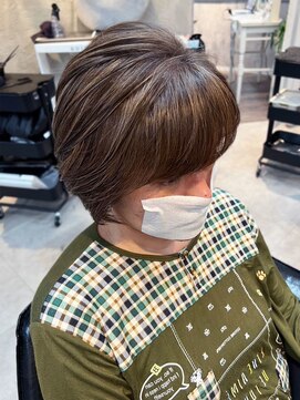 ティダスマイル 吉祥寺店(tida smile) 白髪ぼかしハイライト/くびれショート